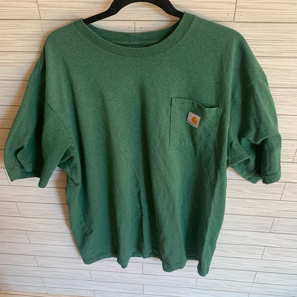 Carhartt Men's Short Sleeve Pocket T-Shirt in Forest Green